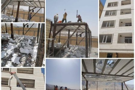 🔹در راستای مقابله با ساخت و ساز غیر مجاز؛  طبقه هشتم یک واحد مسکونی در کرمانشاه تخریب شد   