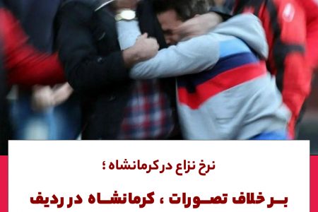 نرخ نزاع در کرمانشاه؛برخلاف تصورات، کرمانشاه در ردیف عصبانی ترین استان های ایران نیست