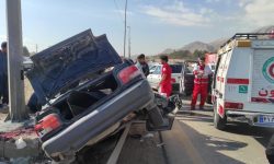 دو کشته بر اثر واژگونی پراید در محور بیستون
