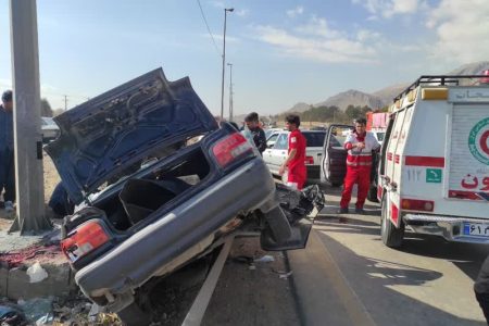 دو کشته بر اثر واژگونی پراید در محور بیستون