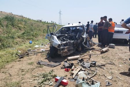 ۳ کشته و ۲ مصدوم براثر تصادف در محور روانسر به کرمانشاه