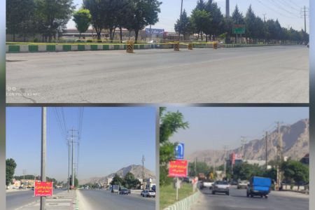 دوربرگردان بلوار امام علی( ع )( روبروی شرکت زمزم) بسته شد