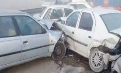 تصادفات زنجیرهای در کرمانشاه با اولین بارش برف زمستانی