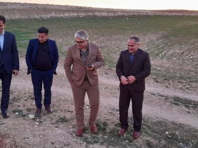 بازدید صبحگاهی جمعی از معاونین و مدیران شرکت آب و فاضلاب استان کرمانشاه از روستاهای بخش کوزران سنجابی