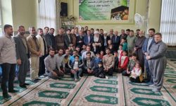 دیدار فرمانده و جمعی از  نیروهای قرارگاه شهید کاظمی با امام‌جمعه پاوه