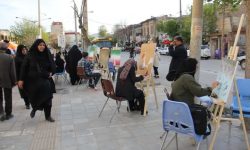 برگزاری نمایشگاه و کارگاه خیابانی نقاشی «وعده صادق» در کرمانشاه