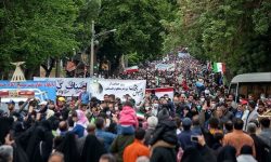 حضور پرشور مردم روزه دار کرمانشاه در راهپیمایی روز قدس