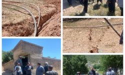 آب شرب چند روستای کرمانشاه در اثر رانش زمین به مخاطره افتاد