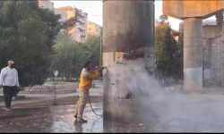استقرار اکیپ فوریت های خدمات شهری در منطقه پنج شهر کرمانشاه