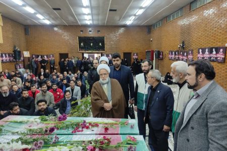 برگزاری مراسم وداع با شهدای گمنام و یادبود سردار شهید کیومرث پورهاشمی در شهرداری کرمانشاه