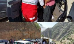 واژگونی وانت نیسان در محور باینگان، ۵ مصدوم برجای گذاشت