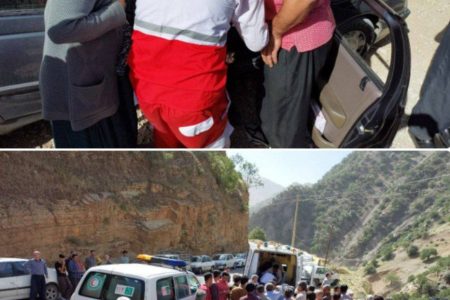 واژگونی وانت نیسان در محور باینگان، ۵ مصدوم برجای گذاشت