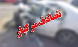 حادثه رانندگی مرگبار خودرو زانتیا در محور کرمانشاه – بیستون 