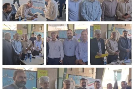 برپایی میز خدمت شرکت توزیع نیروی برق استان کرمانشاه در مسجد جامع 