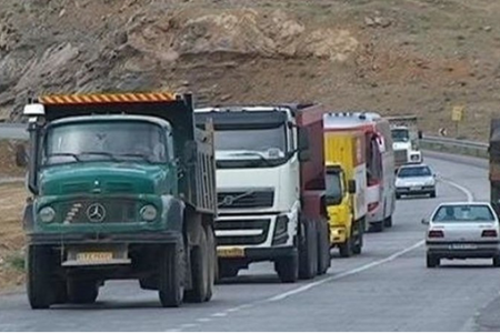 ممنوعیت تردد کامیون ها در برخی محورهای کرمانشاه