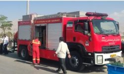مهار آتش سوزی یک مغازه سمساری در کرمانشاه 