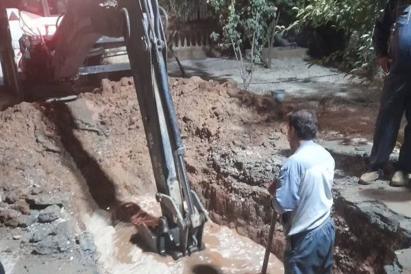 بدون لحظه‌ای وقفه در خدمت‌رسانی؛۳ خط حیاتی آبرسانی در کرمانشاه ترمیم شد